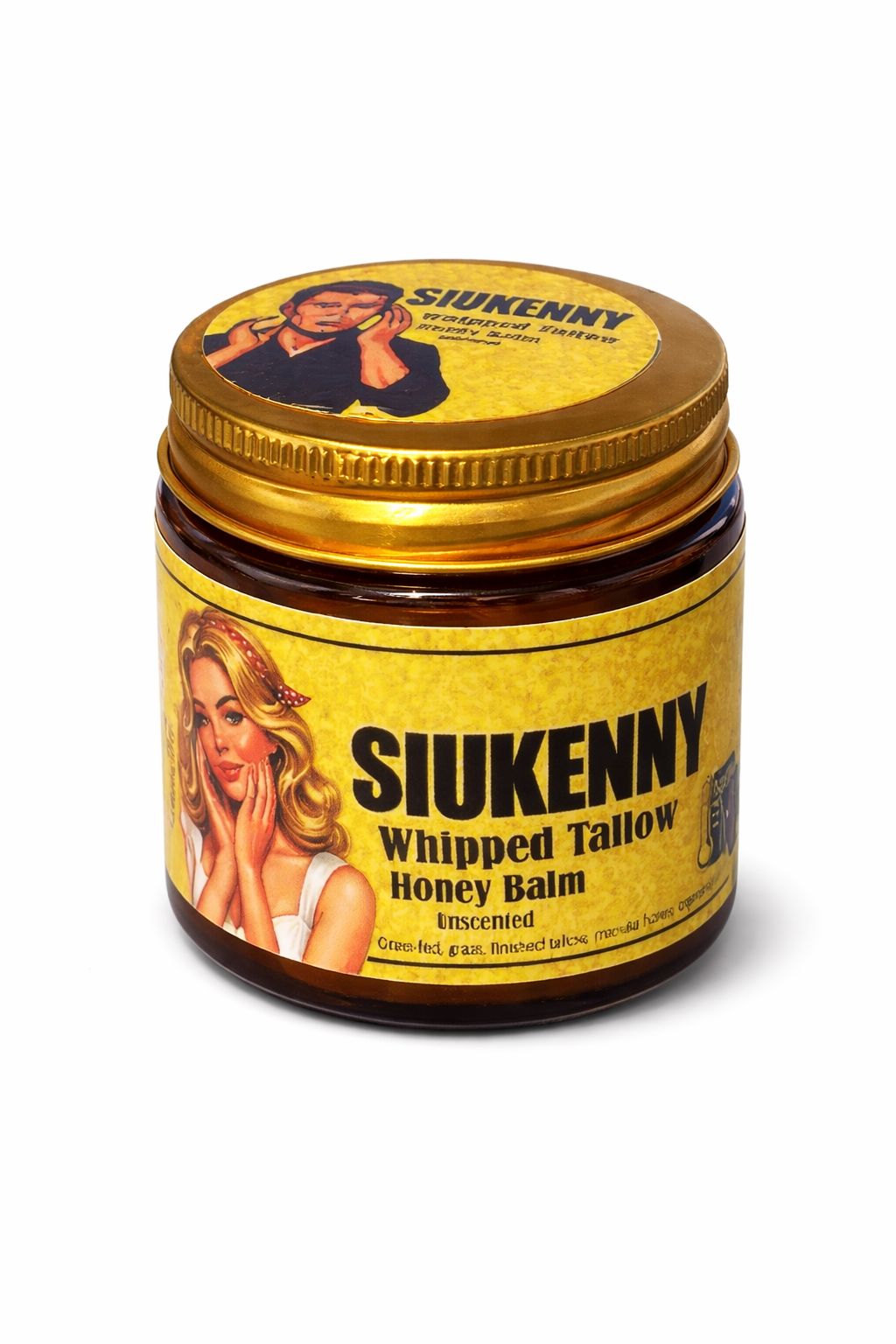 Whipped beef tallow honey balm moisturizer for skin ,face , lips body -unscented